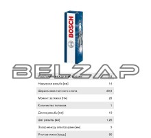 Свеча зажигания ВАЗ-2108 WR7DC+, 0242235663, BOSCH